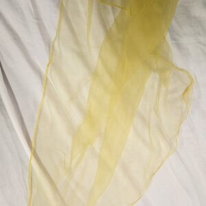 Vintage sheer yellow chiffon scarf
